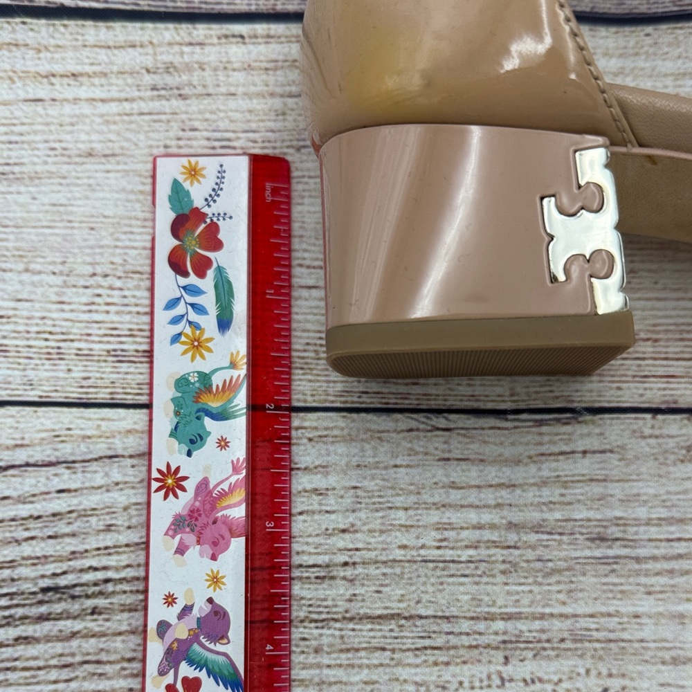 Tory Burch Tan Ankle Strap Block Heels - Picture 13 of 13